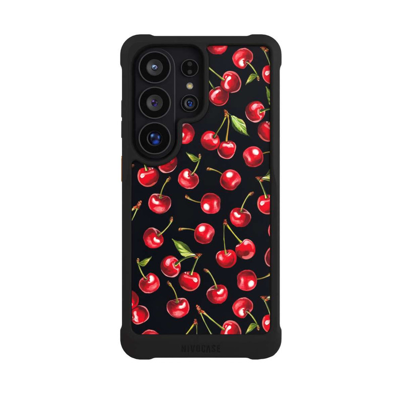 Galaxy S26 Ultra NIVOmax Motif de baies noir avec IA