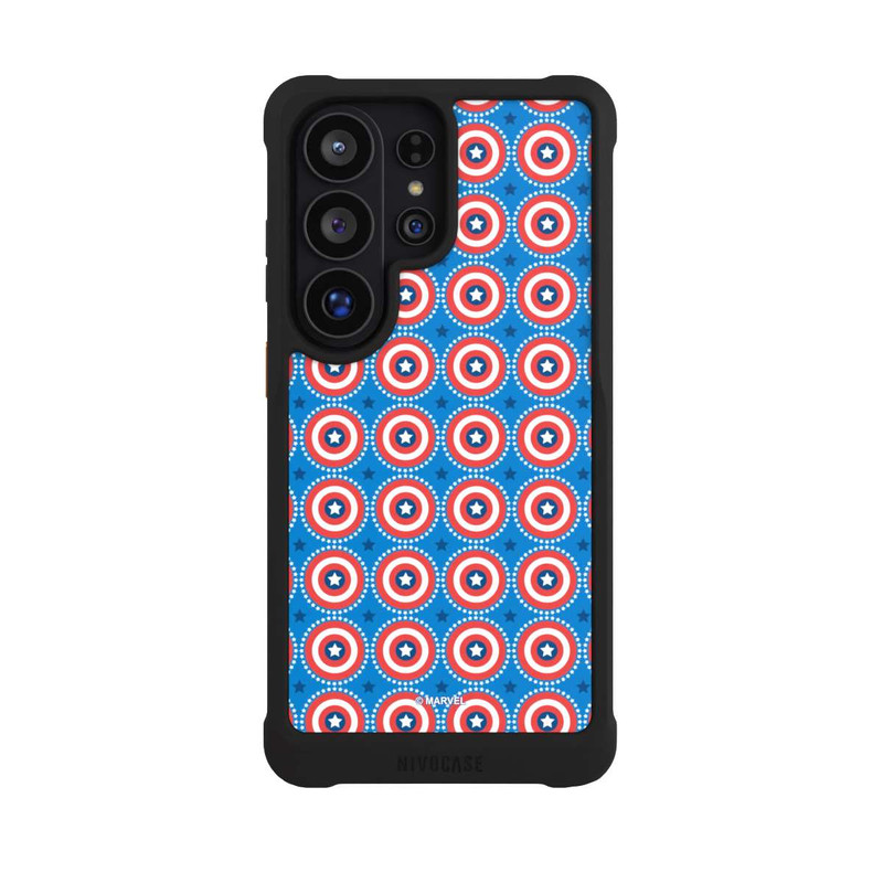Galaxy S26 Ultra NIVOmax Captain American Shield Pattern