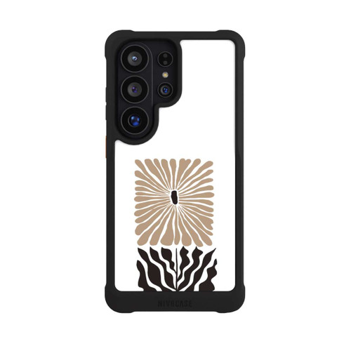 Samsung Galaxy S26 Ultra NIVOmax Eckige Blume Dunkelbraun