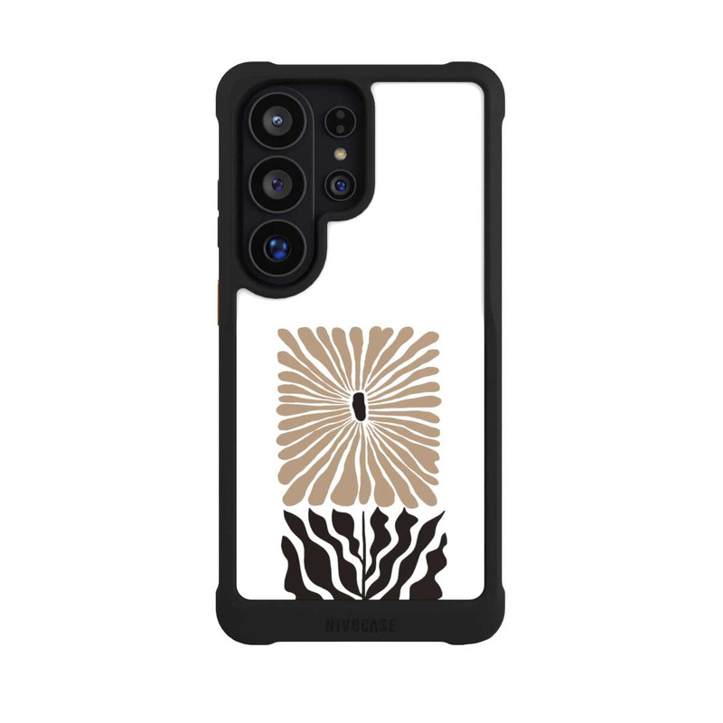 Galaxy S26 Ultra NIVOmax Eckige Blume Dunkelbraun