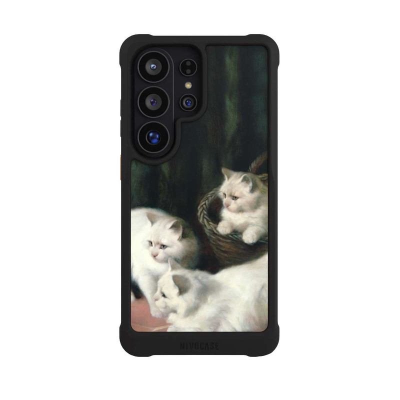 Galaxy S26 Ultra NIVOmax Three White Angora Kittens