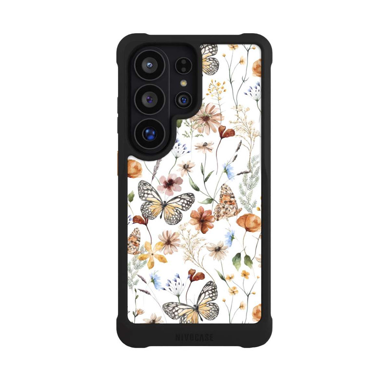 Galaxy S26 Ultra NIVOmax Wildflowers and Butterflies Pattern