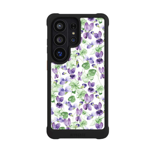 Samsung Galaxy S26 Ultra NIVOmax Purple Wildflowers Pattern Watercolor
