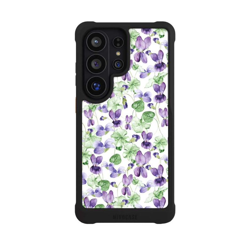 Galaxy S26 Ultra NIVOmax Purple Wildflowers Pattern Watercolor