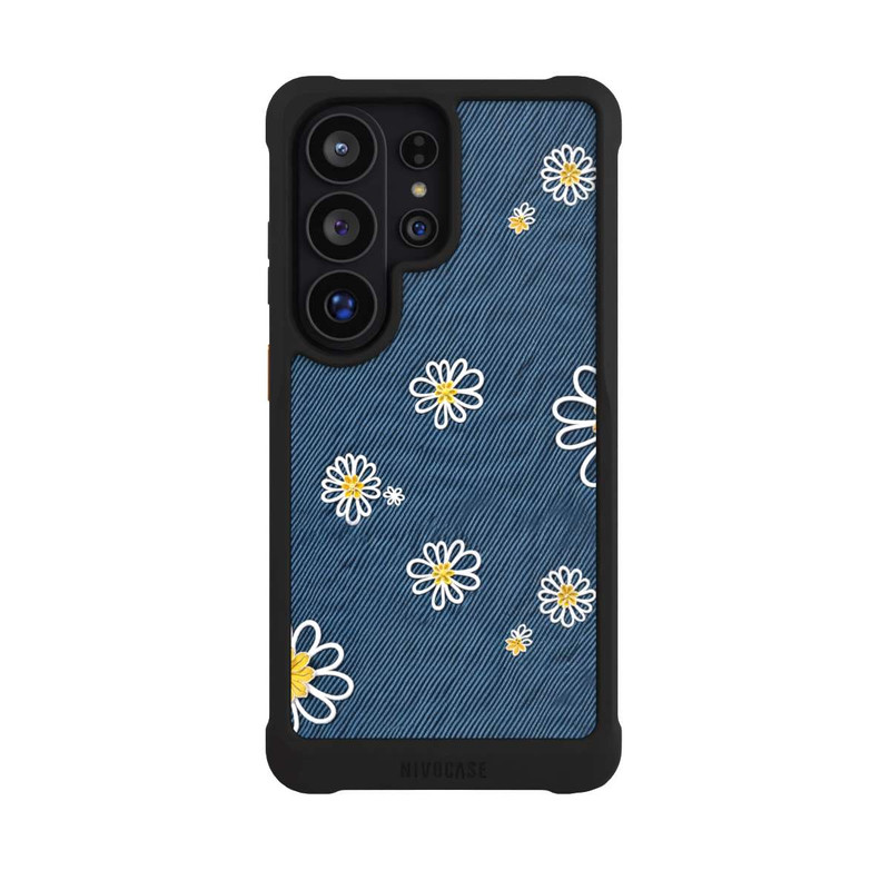Galaxy S26 Ultra NIVOmax Jeans Flowers Pattern with AI