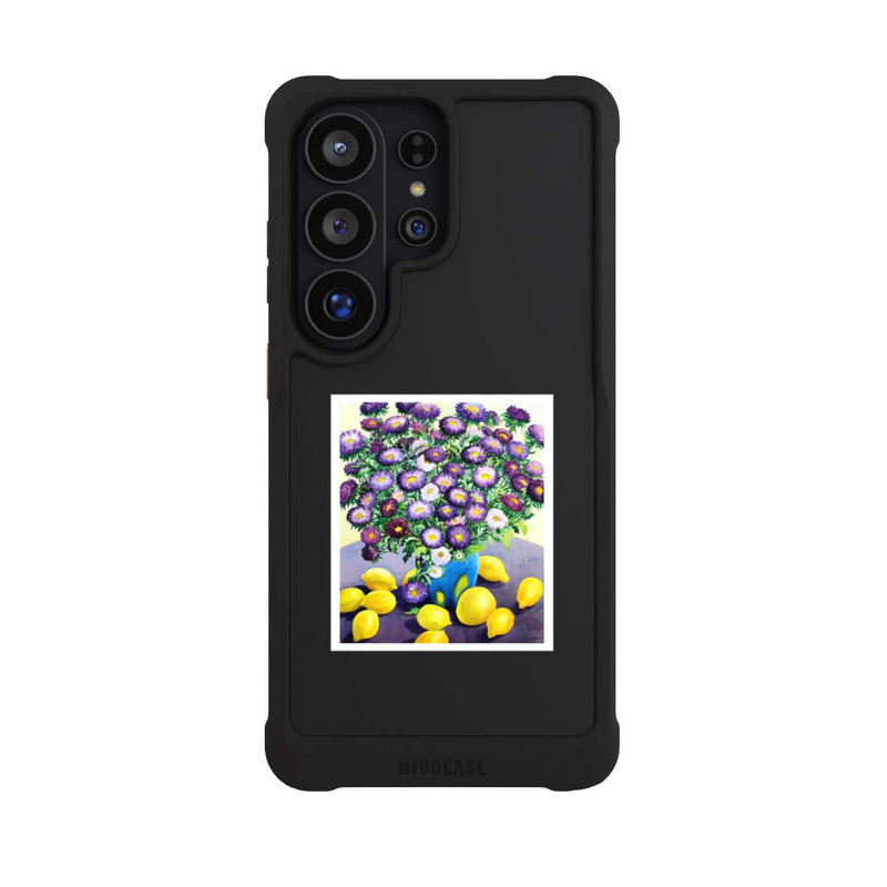 Galaxy S26 Ultra NIVOmax Purple Asters and Lemons by Christopher Ryland