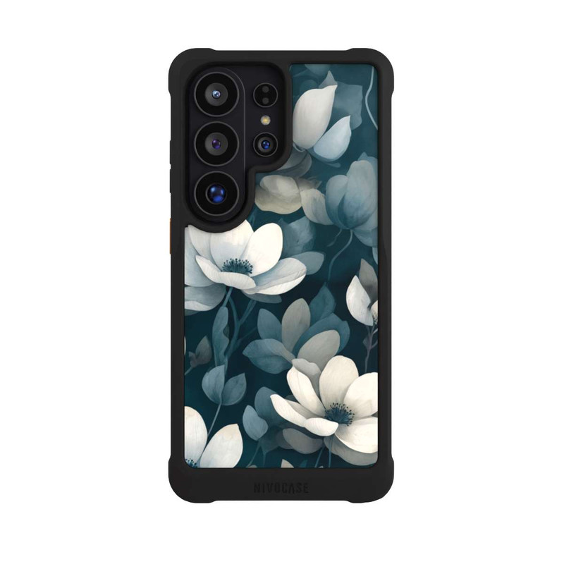 Galaxy S26 Ultra NIVOmax Negative Flower Petrol White with AI
