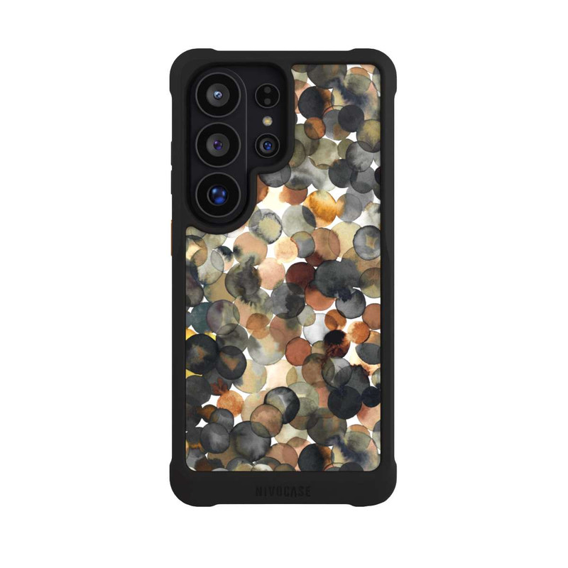 Galaxy S26 Ultra NIVOmax Watercolor Dots Brown Pattern