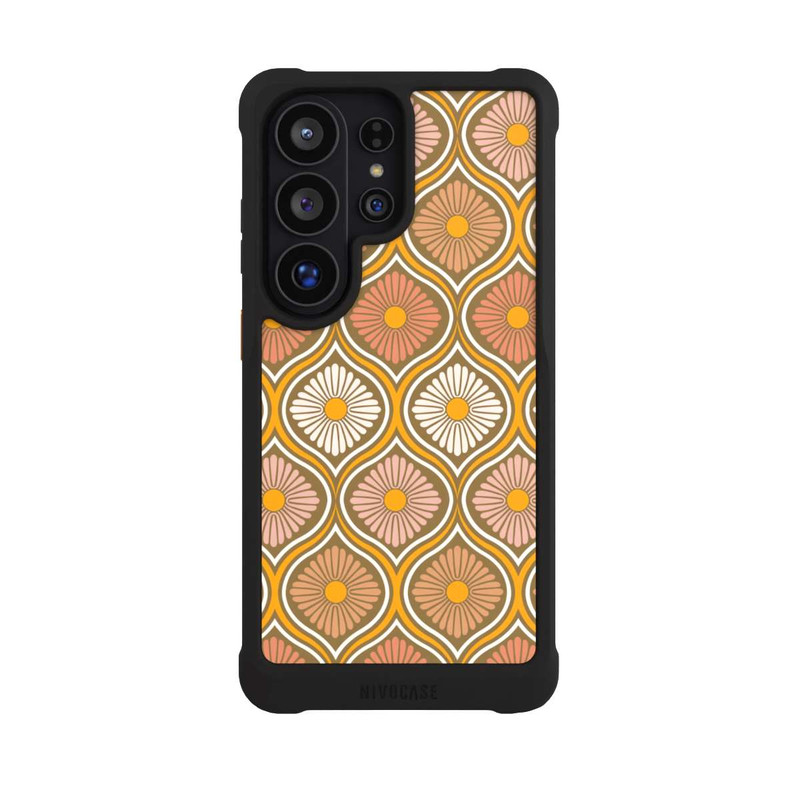 Galaxy S26 Ultra NIVOmax Groovy 70s Retro Mid-Century Daisy Flowers