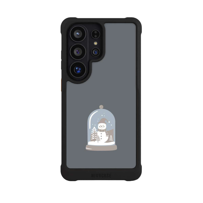 Galaxy S26 Ultra NIVOmax Boule à Neige Minimaliste avec Bonhomme de Neige