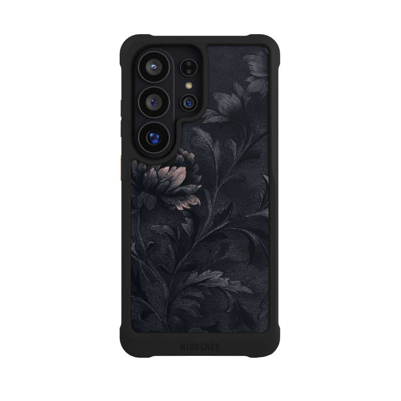 Galaxy S26 Ultra NIVOmax Dunkles Blumenmuster Vintage