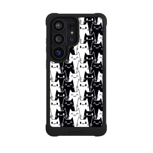 Samsung Galaxy S26 Ultra NIVOmax Katzentapete Schwarz Weiß