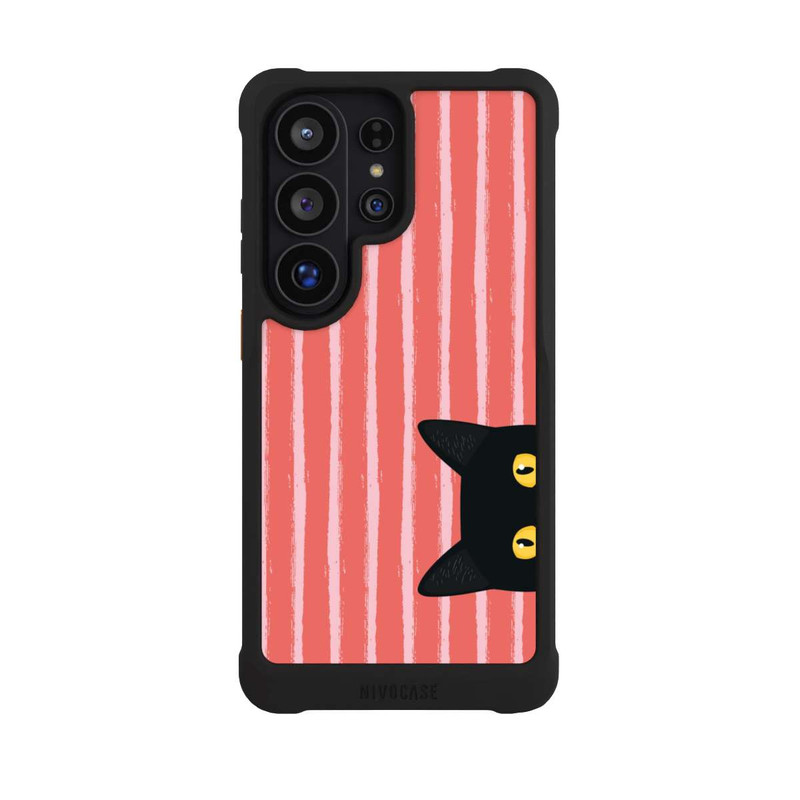 Galaxy S26 Ultra NIVOmax Schwarze Katze Gestreift Orange