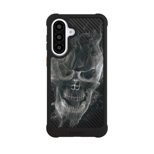 Samsung Galaxy A57 5G NIVOmax rauchender Totenkopf Carbon
