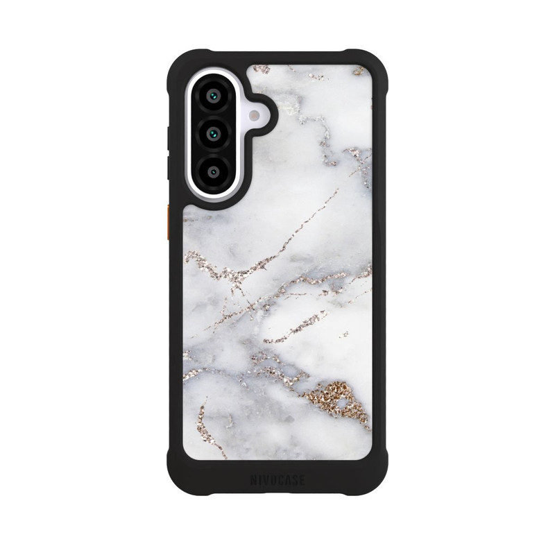 Galaxy A57 5G NIVOmax Silberglitzer Marmorlook