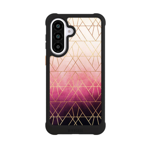 Samsung Galaxy A57 5G NIVOmax Pink Ombre Dreiecke Golddruck