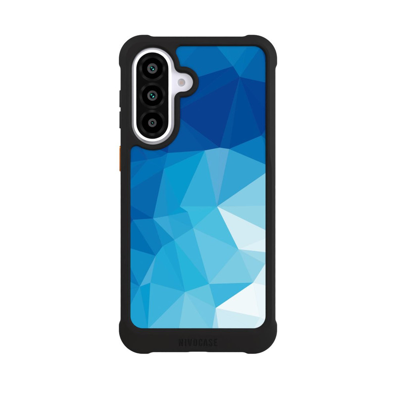 Galaxy A57 5G NIVOmax Mosaïque Polygonale Bleue