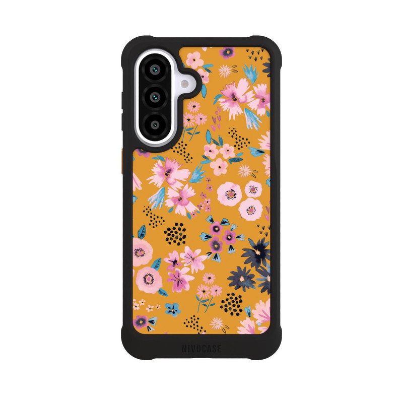 Galaxy A57 5G NIVOmax Petites Fleurs Jaune Moutarde
