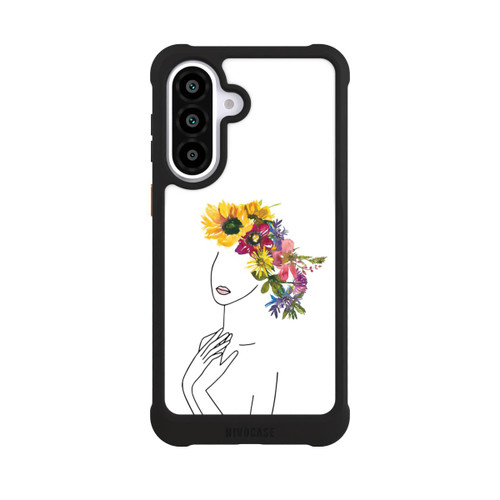 Samsung Galaxy A57 5G NIVOmax Line Art Frau mit Blumenkrone