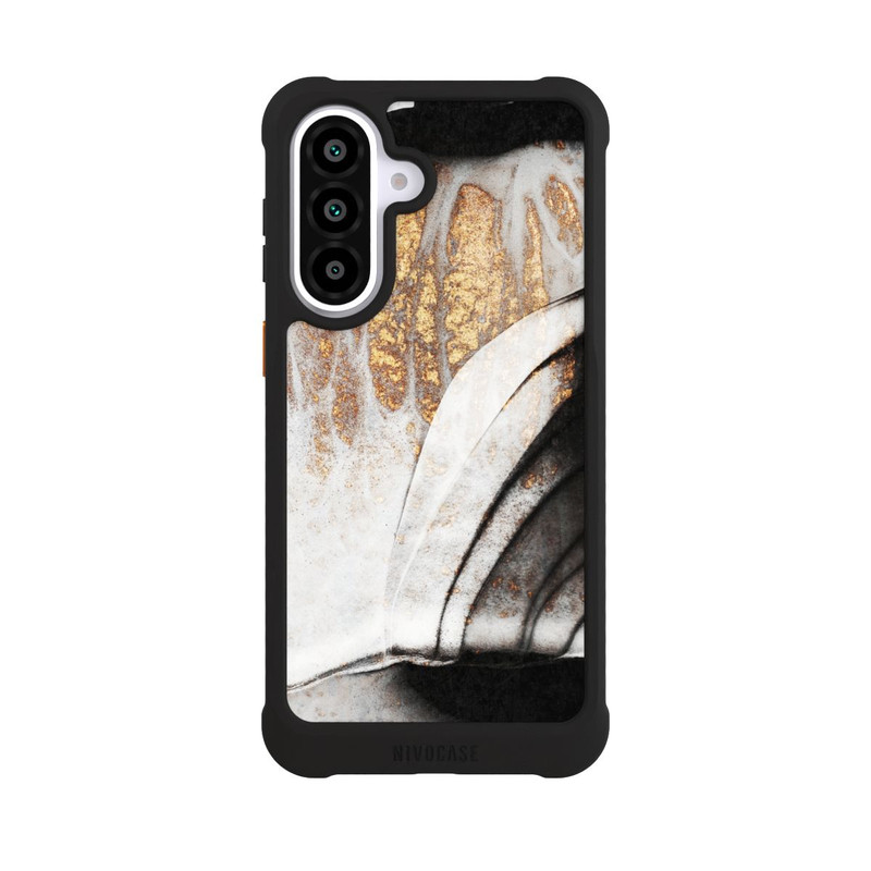Galaxy A57 5G NIVOmax Black and Gold Veins