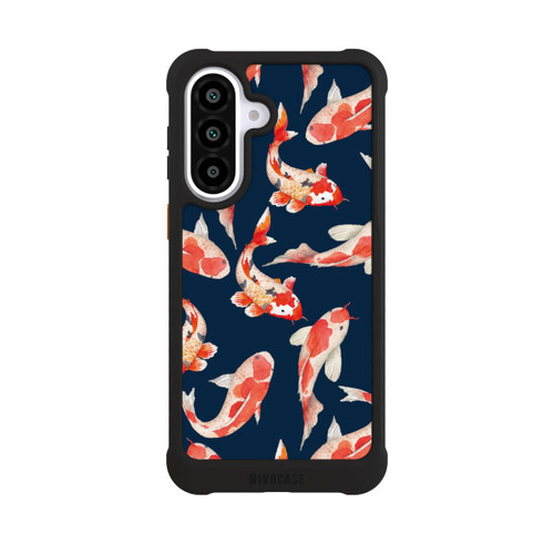 Samsung Galaxy A57 5G NIVOmax Koi auf blauem Hintergrund