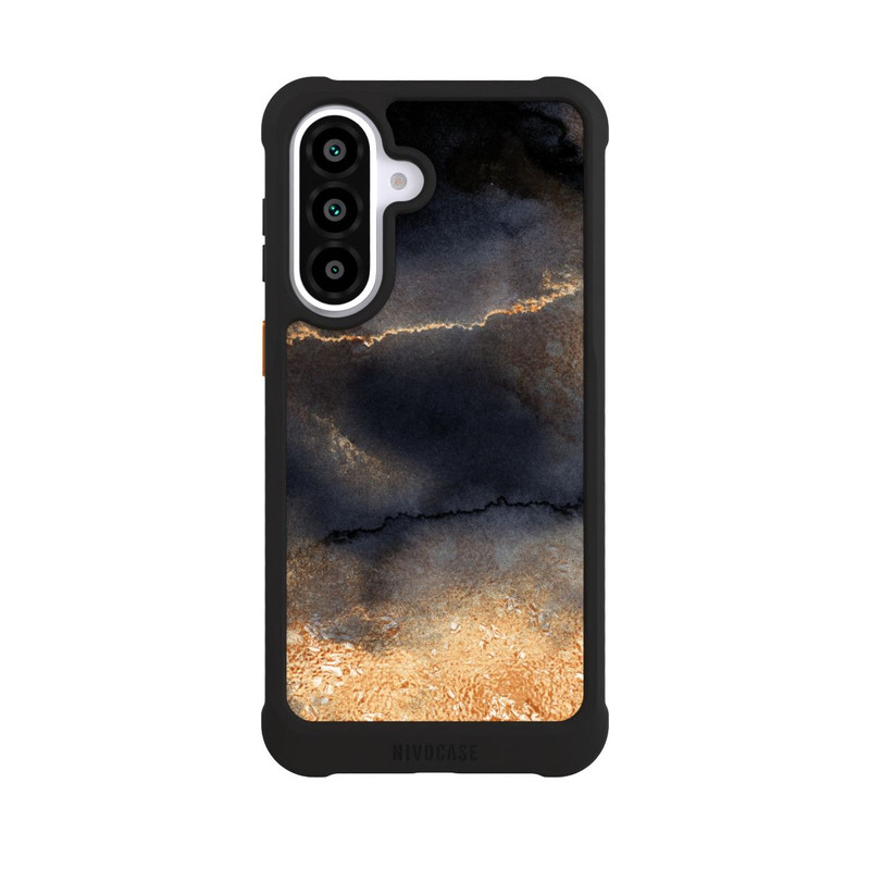 Galaxy A57 5G NIVOmax Schwarzer Marmor Goldstaub Look