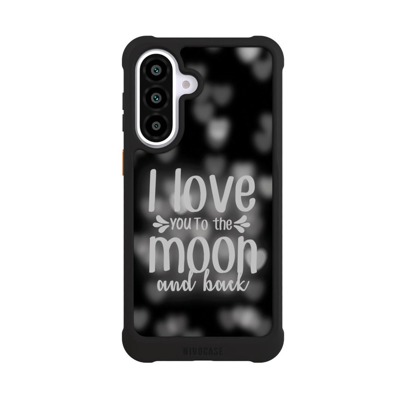 Galaxy A57 5G NIVOmax I Love You to The Moon And Back Black Hearts