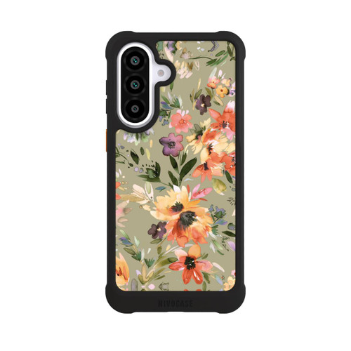 Samsung Galaxy A57 5G NIVOmax Malerische tropische Blumen Salbeigrün