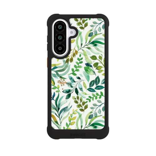 Samsung Galaxy A57 5G NIVOmax Aquarell Palmenblätter Botanisch Grün