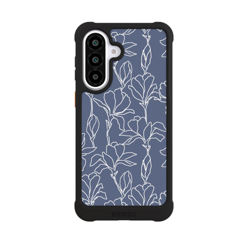 Samsung Galaxy A57 5G NIVOmax Flower Silhouettes on Blue