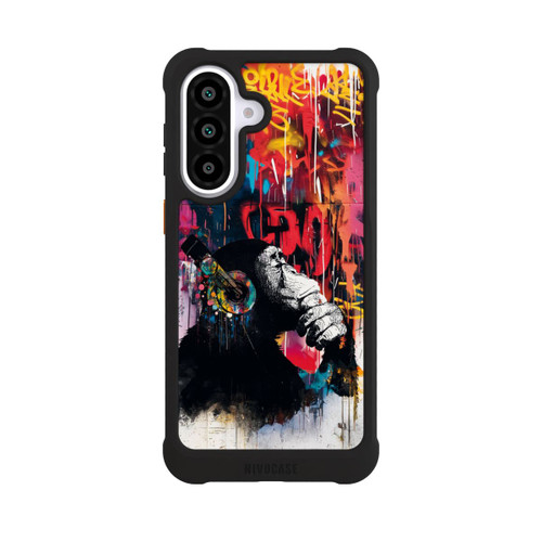 Samsung Galaxy A57 5G NIVOmax Affe Stereo Kopfhörer Graffiti Street Art Blau