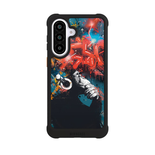 Samsung Galaxy A57 5G NIVOmax Affe Stereo Kopfhörer Graffiti Street Art