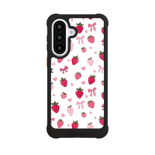 Samsung Galaxy A57 5G NIVOmax Erdbeer Herz Schleifen Muster Pink