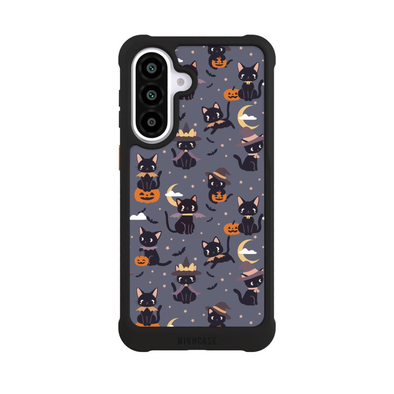 Galaxy A57 5G NIVOmax Cute Halloween Witch Cats and Pumpkins