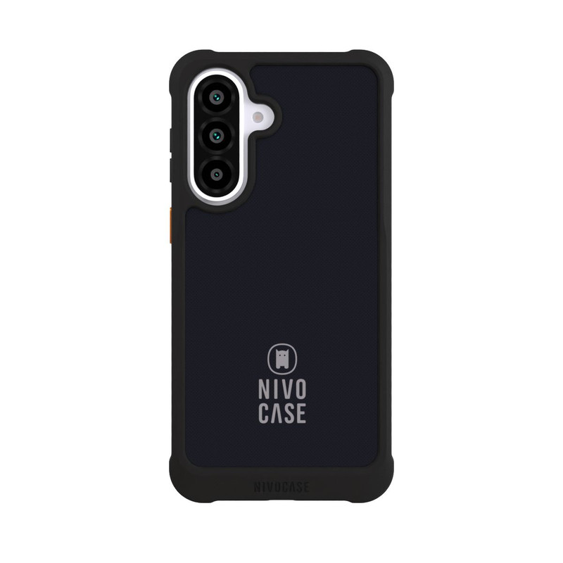 Galaxy A57 5G NIVOmax Nivocase Logo Schwarz Grau