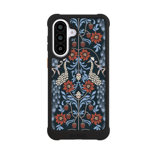 Samsung Galaxy A57 5G NIVOmax Vintage Peacock Garden Arts and Crafts Floral Dark