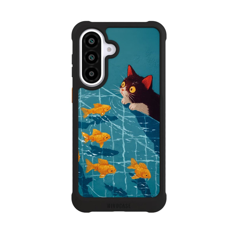 Galaxy A57 5G NIVOmax Die Katze im Pool mit KI