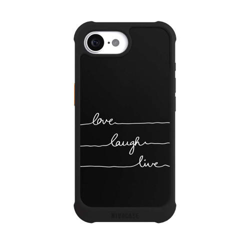 Apple iPhone 17e NIVOmax Love Laugh Live weiß/schwarz