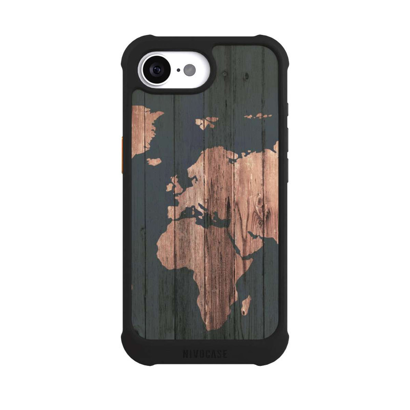 iPhone 17e NIVOmax Wooden World Map