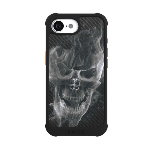 Apple iPhone 17e NIVOmax rauchender Totenkopf Carbon