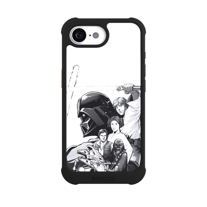 iPhone 17e NIVOmax StarWars Charaktere - Schwarz-Weiß