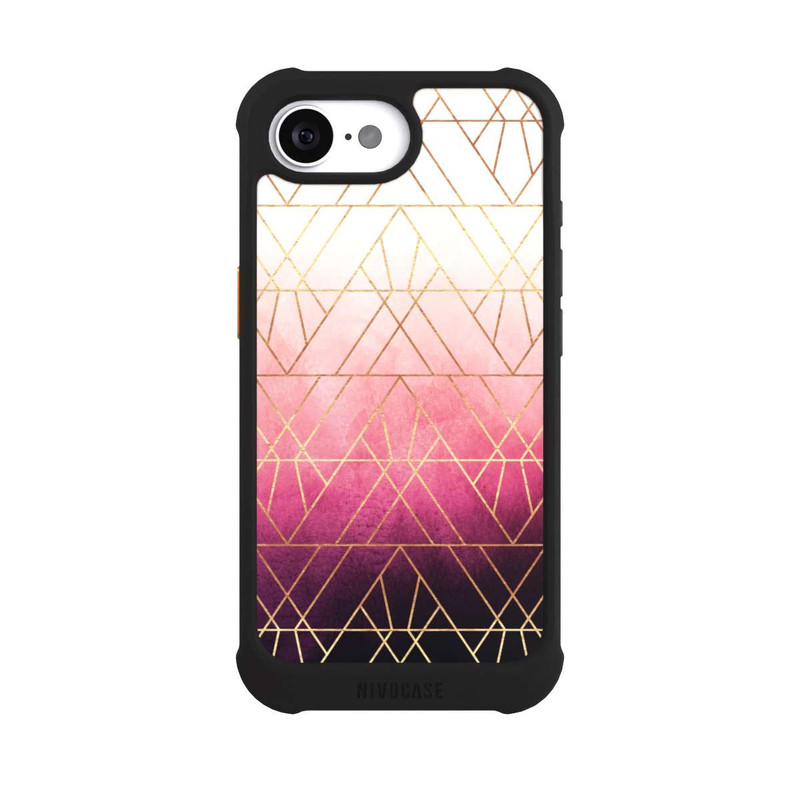 17 e NIVOmax Pink Ombre Dreiecke Golddruck