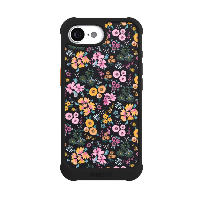 iPhone 17e NIVOmax Petites Fleurs colorées Noir 2