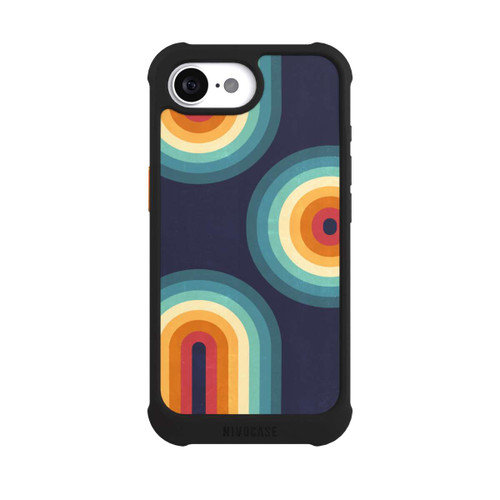 Apple iPhone 17e NIVOmax Double Rainbow on Blue