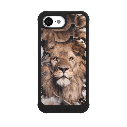 Apple iPhone 17e NIVOmax Löwe Blumenrahmen Beige