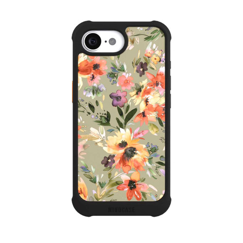 Apple iPhone 17e NIVOmax Painterly Tropical Flowers Sage Green