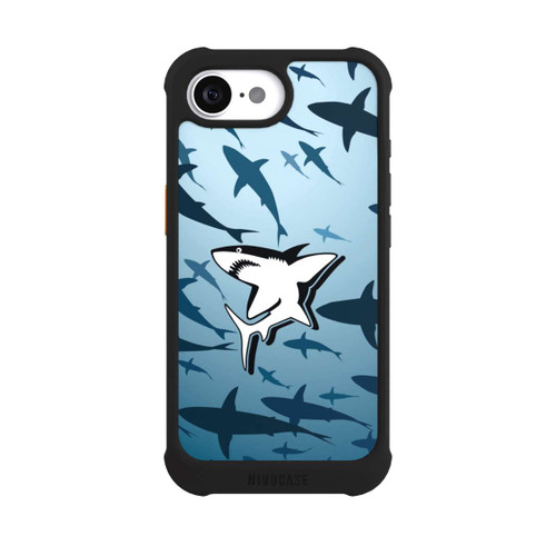 Apple iPhone 17e NIVOmax Haie Muster Blau