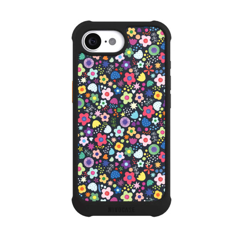 Apple iPhone 17e NIVOmax Psychedelic Flowers Multi Black