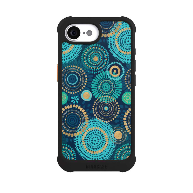 17 e NIVOmax Blockprint India Teal Gold