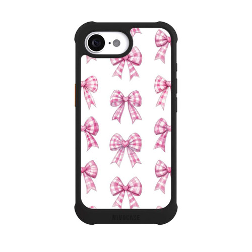 Apple iPhone 17e NIVOmax Pink Gingham Hearts and Bows with AI